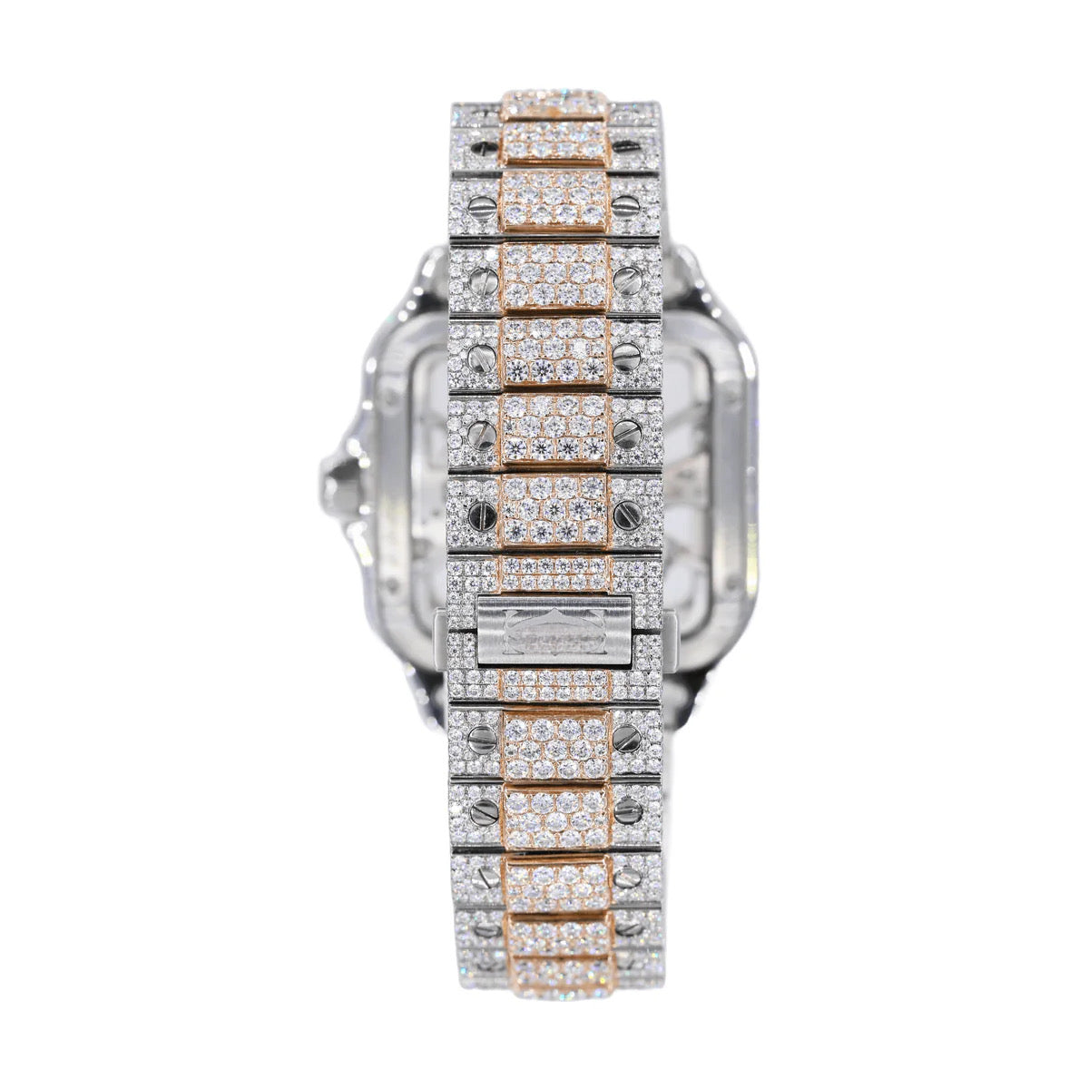 TWO TONE 41MM MOISSANITE DIAMOND WATCH 20CT - My Store