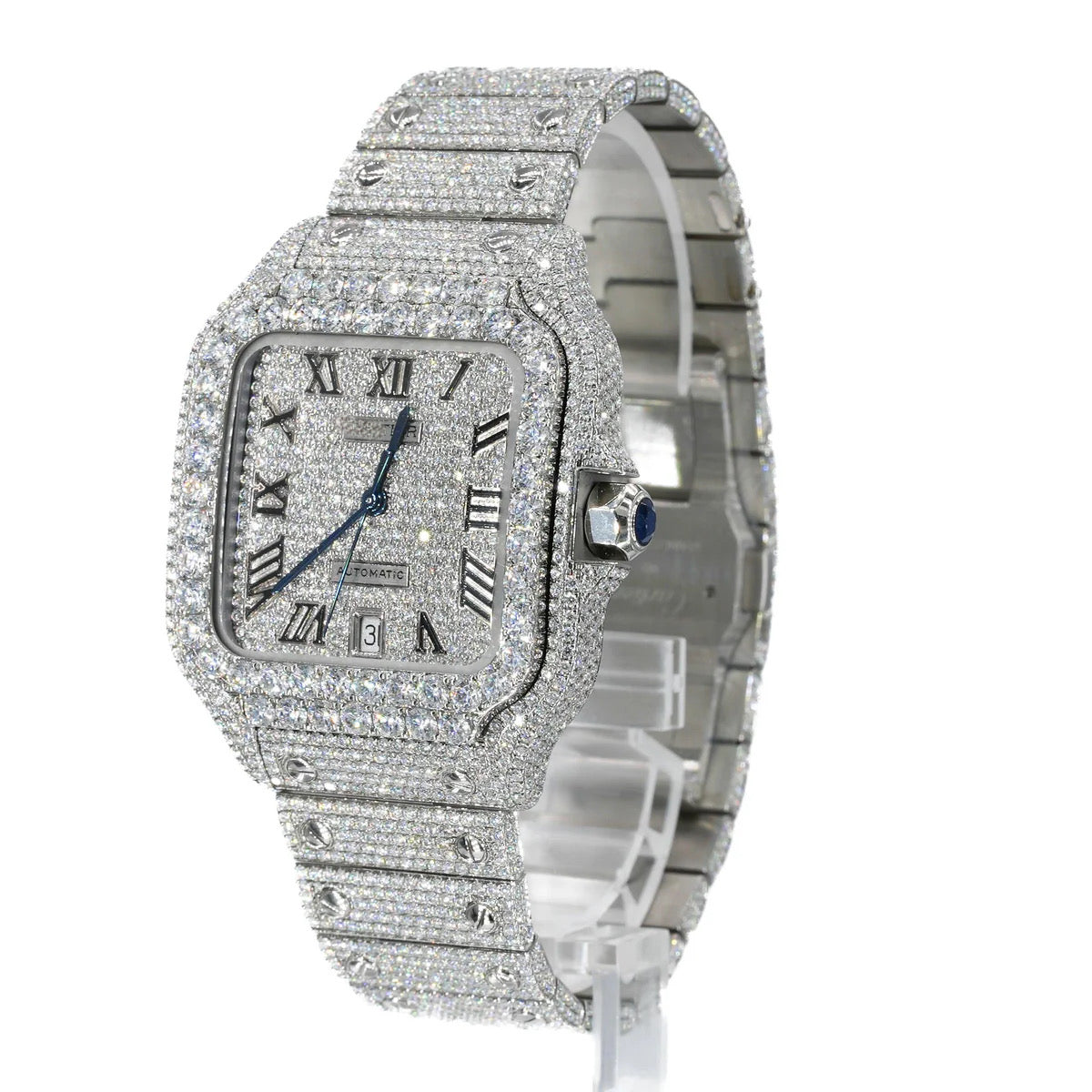 41MM MOISSANITE DIAMOND WATCH 20CT - My Store