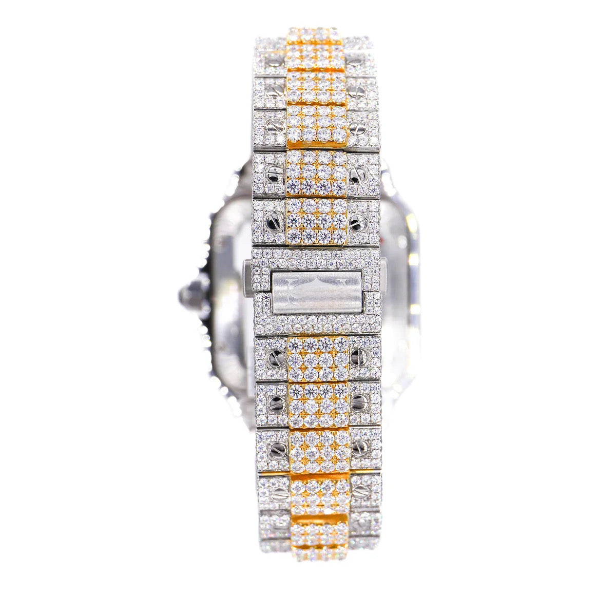 TWO TONE 41MM MOISSANITE DIAMOND WATCH 20CT - My Store